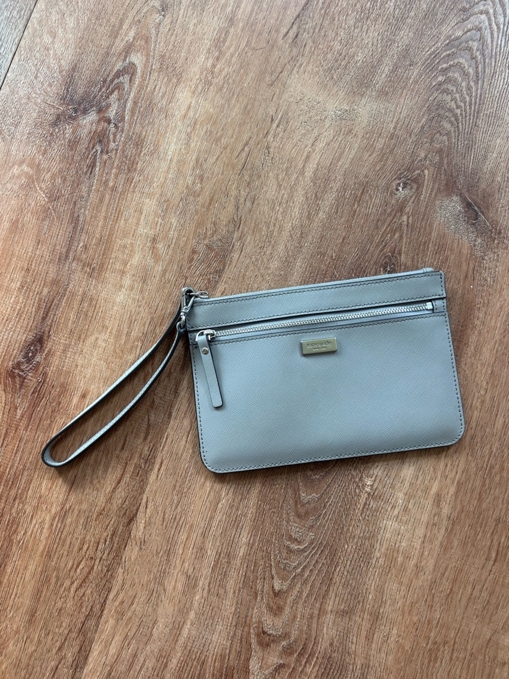 Kate Spade Light Gray Wristlet Clutch